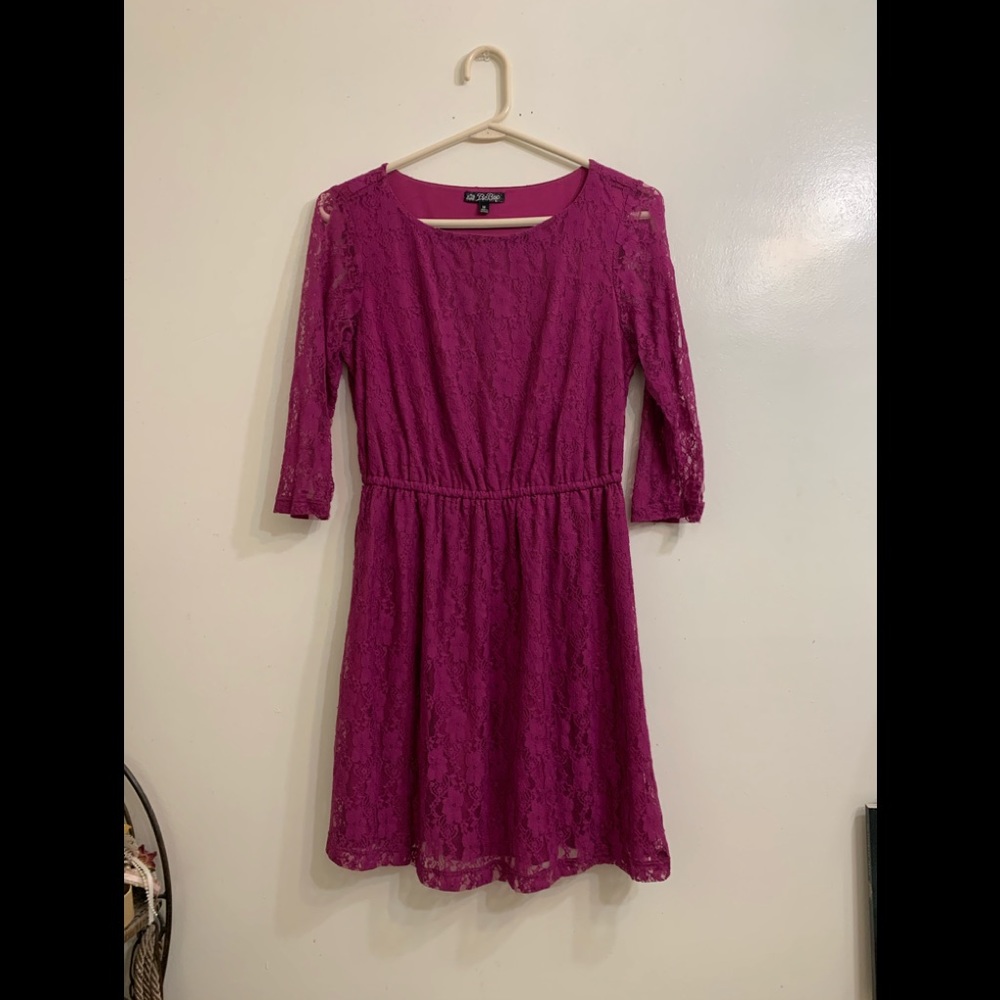Berry Lace Lolita Flare Dress